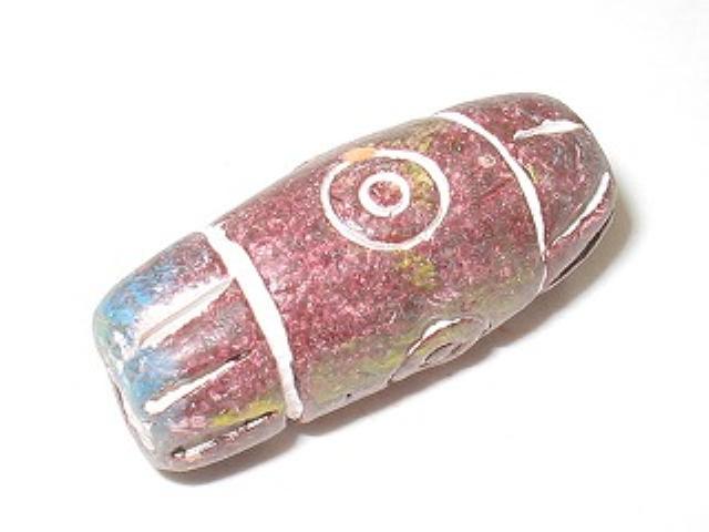TOKO-BEADS CZ115 Clay bead 14mm CZ115 クレイビーズ 14mm Asian bead & African bead  Handmade,Lampeork,bead,asia,india,ethnic,parts,accessory,beads とんぼ玉,ビーズ,トンボ玉,アジア,インド,エスニック,手作り,パーツ,アクセサリー