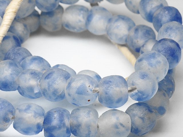 | TOKO-BEADS |EG002N-02 リサイクルガラスビーズ（連） 13~15mmとんぼ玉,ビーズ,トンボ玉,アジア,インド,エスニック,手作り,パーツ,アクセサリー