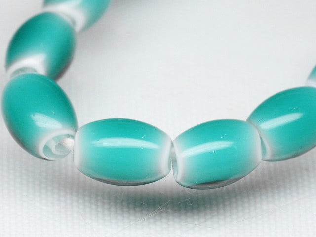 | TOKO-BEADS |EG011N-01 ホワイトハートビーズ（連） 7mmとんぼ玉,ビーズ,トンボ玉,アジア,インド,エスニック,手作り,パーツ,アクセサリー