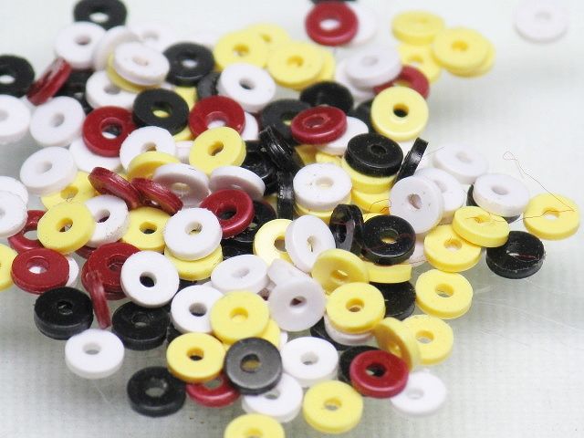 | TOKO-BEADS |EZ001P-19 ビニールレコードビーズ（1gパック） 3mmとんぼ玉,ビーズ,トンボ玉,アジア,インド,エスニック,手作り,パーツ,アクセサリー