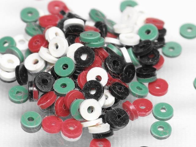 | TOKO-BEADS |EZ001P-21 ビニールレコードビーズ（1gパック） 3mmとんぼ玉,ビーズ,トンボ玉,アジア,インド,エスニック,手作り,パーツ,アクセサリー