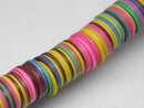 TOKO-BEADS EZ002N-18 Vinyl Record bead (strand) 8mm EZ002N-18 ビニールレコードビーズ（連） 8mm Asian bead & African bead  Handmade,Lampeork,bead,asia,india,ethnic,parts,accessory,beads とんぼ玉,ビーズ,トンボ玉,アジア,インド,エスニック,手作り,パーツ,アクセサリー