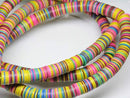TOKO-BEADS EZ002N-18 Vinyl Record bead (strand) 8mm EZ002N-18 ビニールレコードビーズ（連） 8mm Asian bead & African bead  Handmade,Lampeork,bead,asia,india,ethnic,parts,accessory,beads とんぼ玉,ビーズ,トンボ玉,アジア,インド,エスニック,手作り,パーツ,アクセサリー