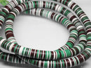 TOKO-BEADS EZ002N-19 Vinyl Record bead (strand) 8mm EZ002N-19 ビニールレコードビーズ（連） 8mm Asian bead & African bead  Handmade,Lampeork,bead,asia,india,ethnic,parts,accessory,beads とんぼ玉,ビーズ,トンボ玉,アジア,インド,エスニック,手作り,パーツ,アクセサリー