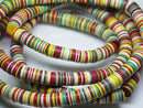 TOKO-BEADS EZ002N-20 Vinyl Record bead (strand) 8mm EZ002N-20 ビニールレコードビーズ（連） 8mm Asian bead & African bead  Handmade,Lampeork,bead,asia,india,ethnic,parts,accessory,beads とんぼ玉,ビーズ,トンボ玉,アジア,インド,エスニック,手作り,パーツ,アクセサリー