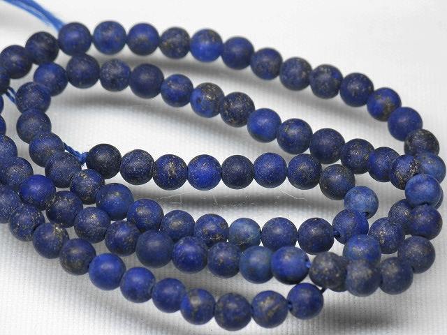 | TOKO-BEADS |EZ010-03 ラピスラズリ（連） 4.5mmとんぼ玉,ビーズ,トンボ玉,アジア,インド,エスニック,手作り,パーツ,アクセサリー