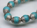 TOKO-BEADS EZ010-05N Turquoise bead (strand) 10mm EZ010-05N ターコイズビーズ（連） 10mm Asian bead & African bead  Handmade,Lampeork,bead,asia,india,ethnic,parts,accessory,beads とんぼ玉,ビーズ,トンボ玉,アジア,インド,エスニック,手作り,パーツ,アクセサリー