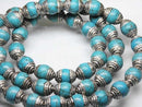 TOKO-BEADS EZ010-05N Turquoise bead (strand) 10mm EZ010-05N ターコイズビーズ（連） 10mm Asian bead & African bead  Handmade,Lampeork,bead,asia,india,ethnic,parts,accessory,beads とんぼ玉,ビーズ,トンボ玉,アジア,インド,エスニック,手作り,パーツ,アクセサリー