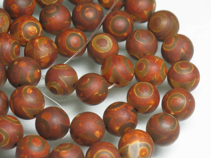 TOKO-BEADS EZ010N-07 Tibetan agate bead (strand) 10mm EZ010N-07 チベタンアゲートビーズ（連） 10mm Asian bead & African bead  Handmade,Lampeork,bead,asia,india,ethnic,parts,accessory,beads とんぼ玉,ビーズ,トンボ玉,アジア,インド,エスニック,手作り,パーツ,アクセサリー