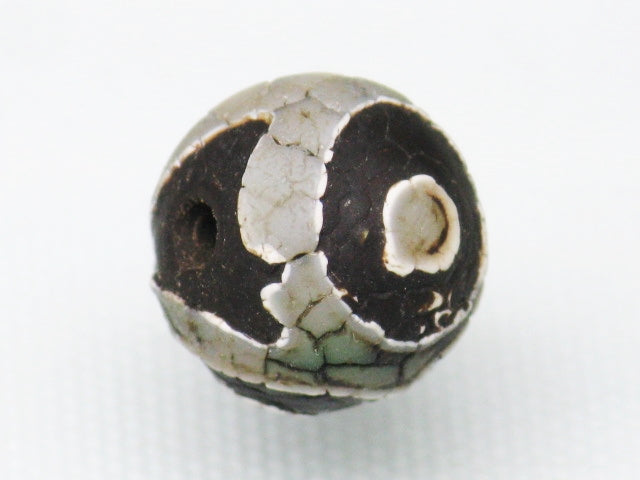 TOKO-BEADS EZ010S-01 Antique Tibetan agate bead 10mm EZ010S-01 アンティークチベット天然石ビーズ 10mm Asian bead & African bead  Handmade,Lampeork,bead,asia,india,ethnic,parts,accessory,beads とんぼ玉,ビーズ,トンボ玉,アジア,インド,エスニック,手作り,パーツ,アクセサリー