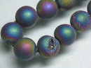 TOKO-BEADS EZ012-01N Druzy Agate bead(Strand) 10mm EZ012-01N ドゥルージーアゲートビーズ（連） 10mm Asian bead & African bead  Handmade,Lampeork,bead,asia,india,ethnic,parts,accessory,beads とんぼ玉,ビーズ,トンボ玉,アジア,インド,エスニック,手作り,パーツ,アクセサリー