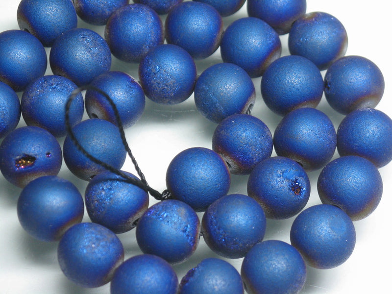 TOKO-BEADS EZ013-01N Druzy Agate bead(Strand) 10mm EZ013-01N ドゥルージーアゲートビーズ（連） 10mm Asian bead & African bead  Handmade,Lampeork,bead,asia,india,ethnic,parts,accessory,beads とんぼ玉,ビーズ,トンボ玉,アジア,インド,エスニック,手作り,パーツ,アクセサリー