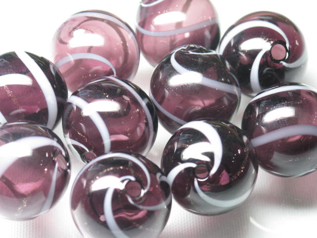 TOKO-BEADS HG001P-51  Hollow glass bead (10pcs) 18~20mm HG001P-51 シャボン玉ビーズ（10個パック） 18~20mm Asian bead & African bead  Handmade,Lampeork,bead,asia,india,ethnic,parts,accessory,beads とんぼ玉,ビーズ,トンボ玉,アジア,インド,エスニック,手作り,パーツ,アクセサリー