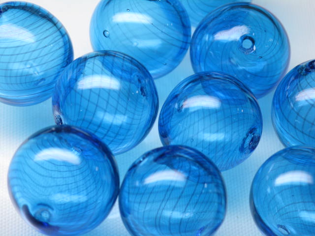 TOKO-BEADS HG001P-53  Hollow glass bead (10pcs) 18~20mm HG001P-53 シャボン玉ビーズ（10個パック） 18~20mm Asian bead & African bead  Handmade,Lampeork,bead,asia,india,ethnic,parts,accessory,beads とんぼ玉,ビーズ,トンボ玉,アジア,インド,エスニック,手作り,パーツ,アクセサリー