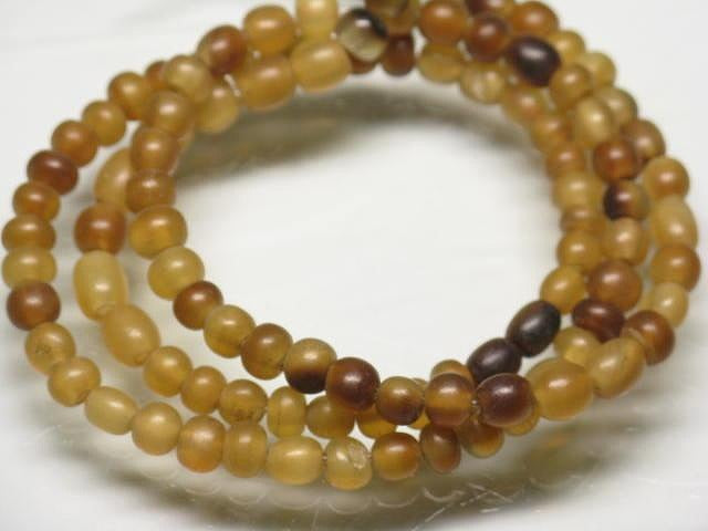 | TOKO-BEADS |HR010-08 ホーンビーズ（連） 4mmとんぼ玉,ビーズ,トンボ玉,アジア,インド,エスニック,手作り,パーツ,アクセサリー