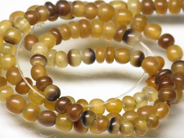 | TOKO-BEADS |HR010-29 ホーンビーズ（連） 4.5mmとんぼ玉,ビーズ,トンボ玉,アジア,インド,エスニック,手作り,パーツ,アクセサリー