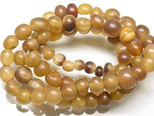 | TOKO-BEADS |HR010-41 ホーンビーズ（連） 3.5~6.5mmとんぼ玉,ビーズ,トンボ玉,アジア,インド,エスニック,手作り,パーツ,アクセサリー