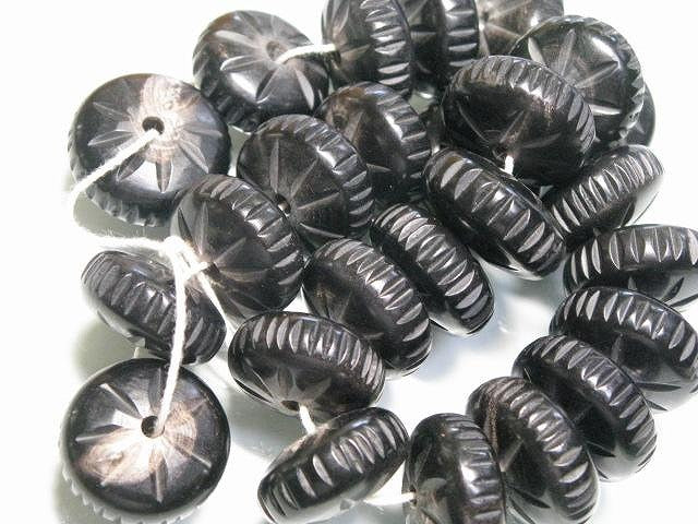 TOKO-BEADS HR101-15N Horn bead (strand) 22mm HR101-15N ホーンビーズ（連） 22mm Asian bead & African bead  Handmade,Lampeork,bead,asia,india,ethnic,parts,accessory,beads とんぼ玉,ビーズ,トンボ玉,アジア,インド,エスニック,手作り,パーツ,アクセサリー