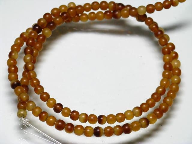 | TOKO-BEADS |HR103-01 ホーンビーズ（連） 3.5mmとんぼ玉,ビーズ,トンボ玉,アジア,インド,エスニック,手作り,パーツ,アクセサリー