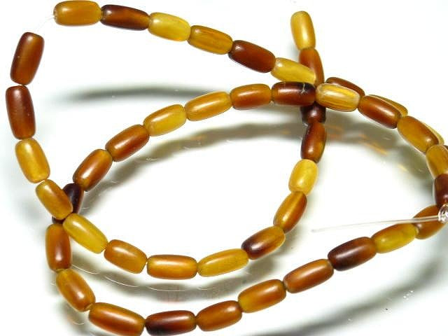 | TOKO-BEADS |HR103-02 ホーンビーズ（連） 4mmとんぼ玉,ビーズ,トンボ玉,アジア,インド,エスニック,手作り,パーツ,アクセサリー