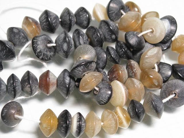 TOKO-BEADS HR103-11 Horn bead (strand) 10mm HR103-11 ホーンビーズ（連） 10mm Asian bead & African bead  Handmade,Lampeork,bead,asia,india,ethnic,parts,accessory,beads とんぼ玉,ビーズ,トンボ玉,アジア,インド,エスニック,手作り,パーツ,アクセサリー