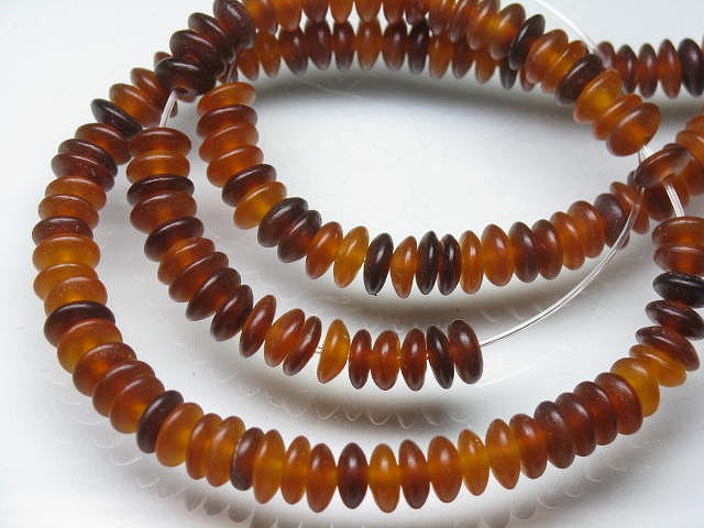 | TOKO-BEADS |HR103-13 ホーンビーズ（連） 7.5mmとんぼ玉,ビーズ,トンボ玉,アジア,インド,エスニック,手作り,パーツ,アクセサリー