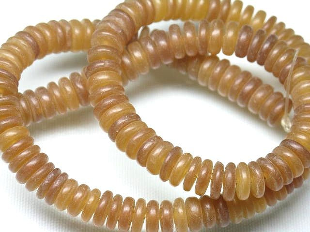 | TOKO-BEADS |HR301N-04 ホーンビーズ（連） 7.5mmとんぼ玉,ビーズ,トンボ玉,アジア,インド,エスニック,手作り,パーツ,アクセサリー