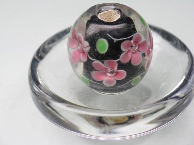 TOKO-BEADS IS002-02 Incense Stand 40mm IS002-02 お香立て（とんぼ玉） 40mm Asian bead & African bead  Handmade,Lampeork,bead,asia,india,ethnic,parts,accessory,beads とんぼ玉,ビーズ,トンボ玉,アジア,インド,エスニック,手作り,パーツ,アクセサリー