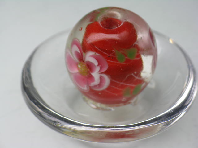TOKO-BEADS IS002-03 Incense Stand 40mm IS002-03 お香立て（とんぼ玉） 40mm Asian bead & African bead  Handmade,Lampeork,bead,asia,india,ethnic,parts,accessory,beads とんぼ玉,ビーズ,トンボ玉,アジア,インド,エスニック,手作り,パーツ,アクセサリー