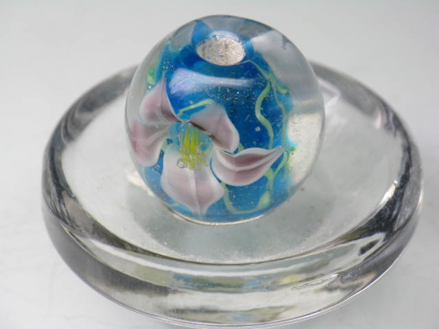 TOKO-BEADS IS002-04 Incense Stand 40mm IS002-04 お香立て（とんぼ玉） 40mm Asian bead & African bead  Handmade,Lampeork,bead,asia,india,ethnic,parts,accessory,beads とんぼ玉,ビーズ,トンボ玉,アジア,インド,エスニック,手作り,パーツ,アクセサリー