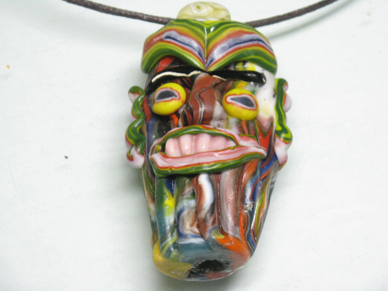 TOKO-BEADS MT001-12 Manik Topeng 65mm MT001-12 マニックトペン（マスク） 65mm Asian bead & African bead  Handmade,Lampeork,bead,asia,india,ethnic,parts,accessory,beads とんぼ玉,ビーズ,トンボ玉,アジア,インド,エスニック,手作り,パーツ,アクセサリー