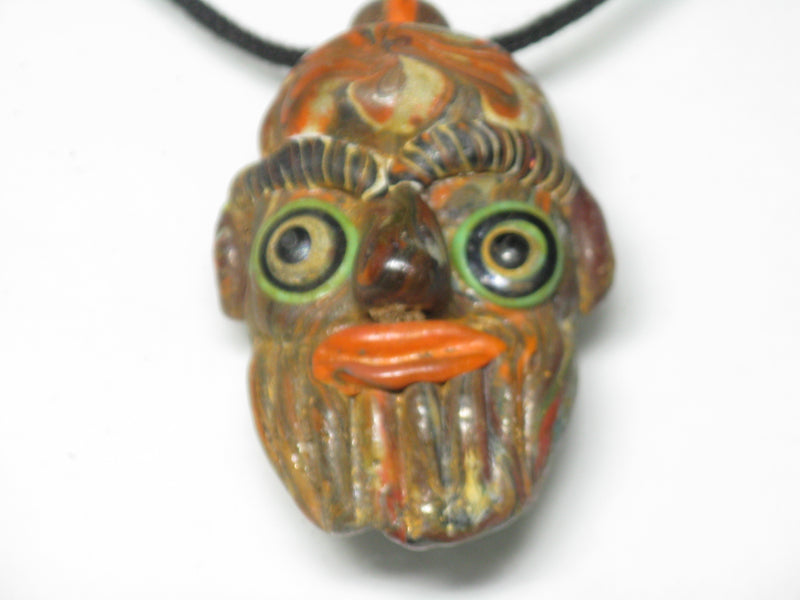 TOKO-BEADS MT001-17 Manik Topeng 60mm MT001-17 マニックトペン（マスク） 60mm Asian bead & African bead  Handmade,Lampeork,bead,asia,india,ethnic,parts,accessory,beads とんぼ玉,ビーズ,トンボ玉,アジア,インド,エスニック,手作り,パーツ,アクセサリー
