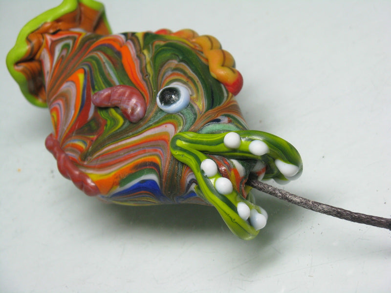 TOKO-BEADS MT002-01 Manik Topeng 42mm MT002-01 マニックトペン（魚） 42mm Asian bead & African bead  Handmade,Lampeork,bead,asia,india,ethnic,parts,accessory,beads とんぼ玉,ビーズ,トンボ玉,アジア,インド,エスニック,手作り,パーツ,アクセサリー