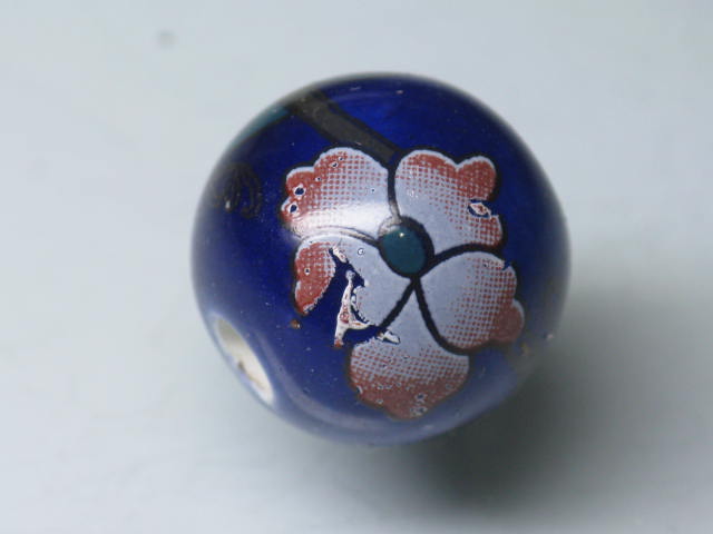TOKO-BEADS OZ001-03 Porcelain bead 16mm OZ001-03 磁器ビーズ 16mm Asian bead & African bead  Handmade,Lampeork,bead,asia,india,ethnic,parts,accessory,beads とんぼ玉,ビーズ,トンボ玉,アジア,インド,エスニック,手作り,パーツ,アクセサリー