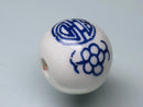 TOKO-BEADS OZ002-02 Porcelain bead 16mm OZ002-02 磁器ビーズ 16mm Asian bead & African bead  Handmade,Lampeork,bead,asia,india,ethnic,parts,accessory,beads とんぼ玉,ビーズ,トンボ玉,アジア,インド,エスニック,手作り,パーツ,アクセサリー