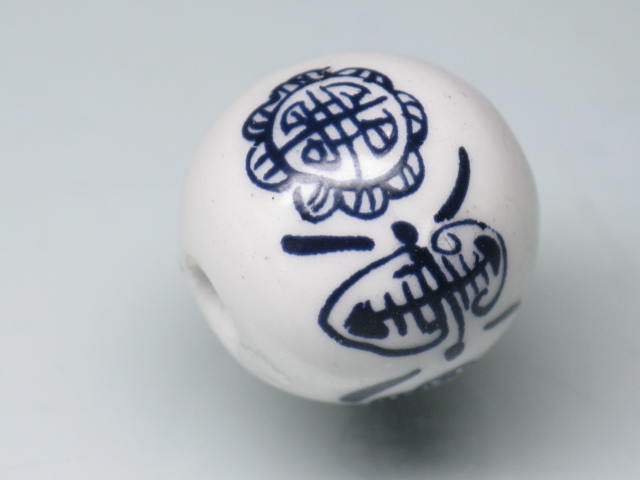 TOKO-BEADS OZ002-04 Porcelain bead 16mm OZ002-04 磁器ビーズ 16mm Asian bead & African bead  Handmade,Lampeork,bead,asia,india,ethnic,parts,accessory,beads とんぼ玉,ビーズ,トンボ玉,アジア,インド,エスニック,手作り,パーツ,アクセサリー