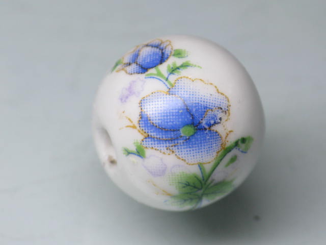 TOKO-BEADS OZ002-09 Porcelain bead 16mm OZ002-09 磁器ビーズ 16mm Asian bead & African bead  Handmade,Lampeork,bead,asia,india,ethnic,parts,accessory,beads とんぼ玉,ビーズ,トンボ玉,アジア,インド,エスニック,手作り,パーツ,アクセサリー