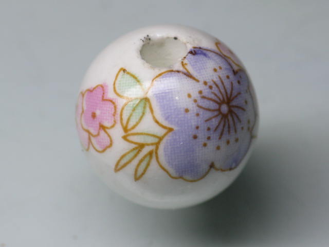 TOKO-BEADS OZ002-10 Porcelain bead 16mm OZ002-10 磁器ビーズ 16mm Asian bead & African bead  Handmade,Lampeork,bead,asia,india,ethnic,parts,accessory,beads とんぼ玉,ビーズ,トンボ玉,アジア,インド,エスニック,手作り,パーツ,アクセサリー