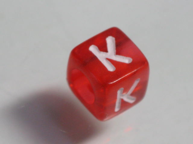 TOKO-BEADS P001-211 Alphabet (K) 6mm P001-211 アルファベット（K） 6mm Asian bead & African bead  Handmade,Lampeork,bead,asia,india,ethnic,parts,accessory,beads とんぼ玉,ビーズ,トンボ玉,アジア,インド,エスニック,手作り,パーツ,アクセサリー