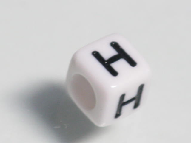 TOKO-BEADS P002-108 Alphabet (H) 6mm P002-108 アルファベット（H） 6mm Asian bead & African bead  Handmade,Lampeork,bead,asia,india,ethnic,parts,accessory,beads とんぼ玉,ビーズ,トンボ玉,アジア,インド,エスニック,手作り,パーツ,アクセサリー