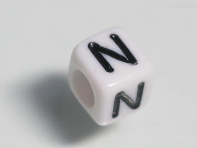 TOKO-BEADS P002-114 Alphabet (N) 6mm P002-114 アルファベット（N） 6mm Asian bead & African bead  Handmade,Lampeork,bead,asia,india,ethnic,parts,accessory,beads とんぼ玉,ビーズ,トンボ玉,アジア,インド,エスニック,手作り,パーツ,アクセサリー