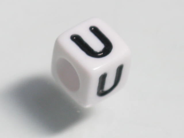TOKO-BEADS P002-121 Alphabet (U) 6mm P002-121 アルファベット（U） 6mm Asian bead & African bead  Handmade,Lampeork,bead,asia,india,ethnic,parts,accessory,beads とんぼ玉,ビーズ,トンボ玉,アジア,インド,エスニック,手作り,パーツ,アクセサリー