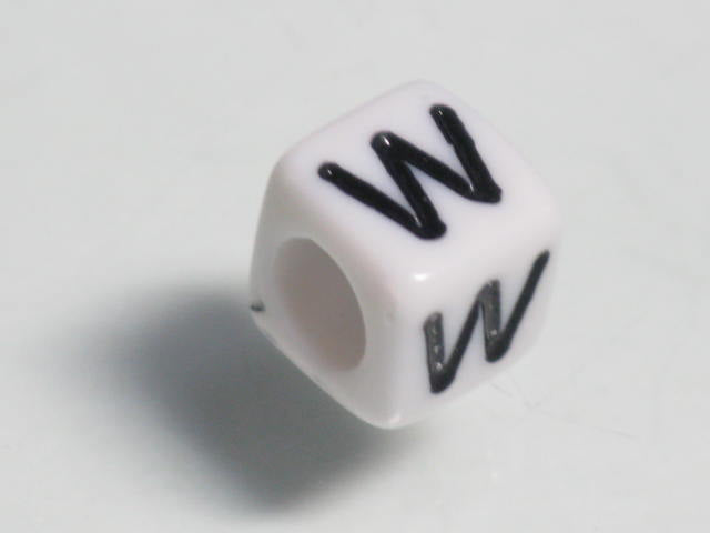 TOKO-BEADS P002-123 Alphabet (W) 6mm P002-123 アルファベット（W） 6mm Asian bead & African bead  Handmade,Lampeork,bead,asia,india,ethnic,parts,accessory,beads とんぼ玉,ビーズ,トンボ玉,アジア,インド,エスニック,手作り,パーツ,アクセサリー