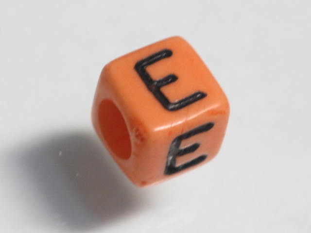 TOKO-BEADS P002-205 Alphabet (E) 6mm P002-205 アルファベット（E） 6mm Asian bead & African bead  Handmade,Lampeork,bead,asia,india,ethnic,parts,accessory,beads とんぼ玉,ビーズ,トンボ玉,アジア,インド,エスニック,手作り,パーツ,アクセサリー