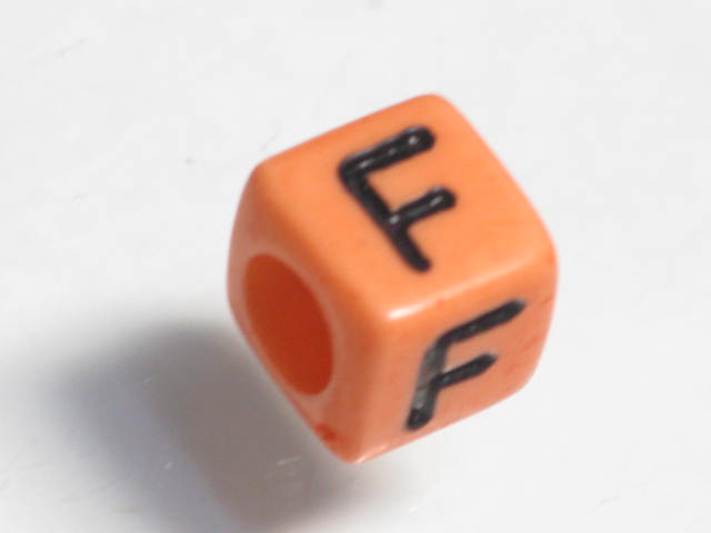 TOKO-BEADS P002-206 Alphabet (F) 6mm P002-206 アルファベット（F） 6mm Asian bead & African bead  Handmade,Lampeork,bead,asia,india,ethnic,parts,accessory,beads とんぼ玉,ビーズ,トンボ玉,アジア,インド,エスニック,手作り,パーツ,アクセサリー