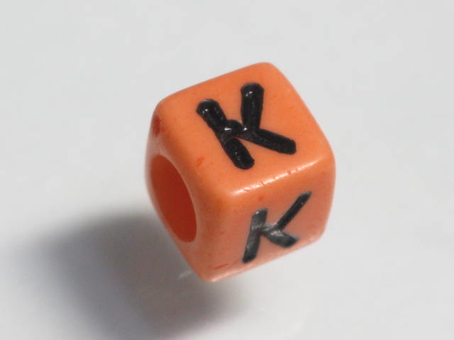 TOKO-BEADS P002-211 Alphabet (K) 6mm P002-211 アルファベット（K） 6mm Asian bead & African bead  Handmade,Lampeork,bead,asia,india,ethnic,parts,accessory,beads とんぼ玉,ビーズ,トンボ玉,アジア,インド,エスニック,手作り,パーツ,アクセサリー