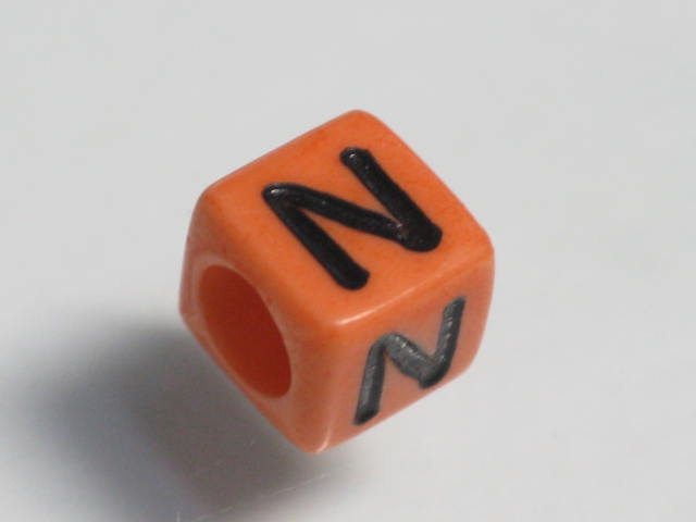 TOKO-BEADS P002-214 Alphabet (N) 6mm P002-214 アルファベット（N） 6mm Asian bead & African bead  Handmade,Lampeork,bead,asia,india,ethnic,parts,accessory,beads とんぼ玉,ビーズ,トンボ玉,アジア,インド,エスニック,手作り,パーツ,アクセサリー