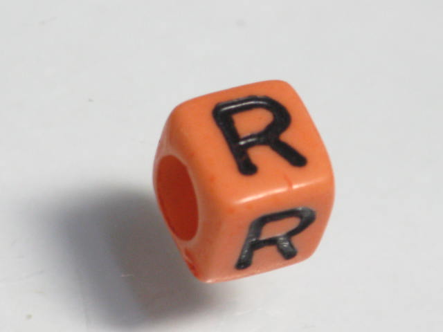 TOKO-BEADS P002-218 Alphabet (R) 6mm P002-218 アルファベット（R） 6mm Asian bead & African bead  Handmade,Lampeork,bead,asia,india,ethnic,parts,accessory,beads とんぼ玉,ビーズ,トンボ玉,アジア,インド,エスニック,手作り,パーツ,アクセサリー