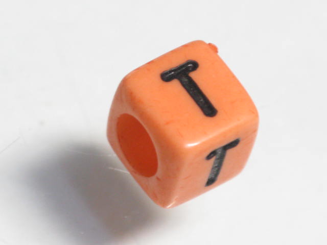 TOKO-BEADS P002-220 Alphabet (T) 6mm P002-220 アルファベット（T） 6mm Asian bead & African bead  Handmade,Lampeork,bead,asia,india,ethnic,parts,accessory,beads とんぼ玉,ビーズ,トンボ玉,アジア,インド,エスニック,手作り,パーツ,アクセサリー