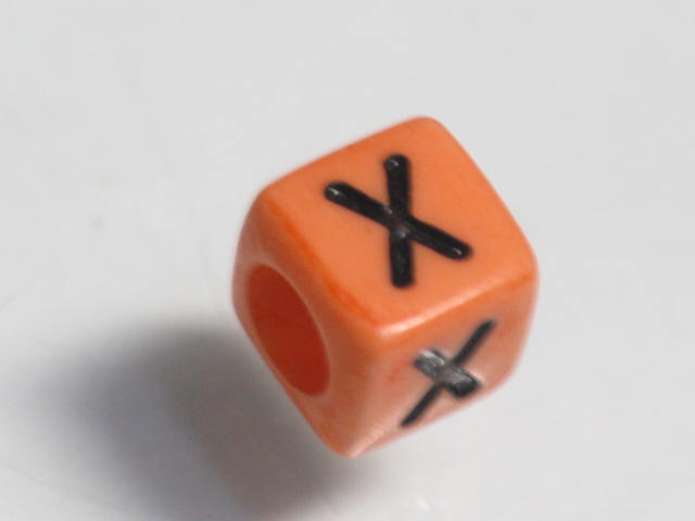 TOKO-BEADS P002-224 Alphabet (X) 6mm P002-224 アルファベット（X） 6mm Asian bead & African bead  Handmade,Lampeork,bead,asia,india,ethnic,parts,accessory,beads とんぼ玉,ビーズ,トンボ玉,アジア,インド,エスニック,手作り,パーツ,アクセサリー